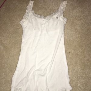 White Abercrombie kids cami with built in bra
